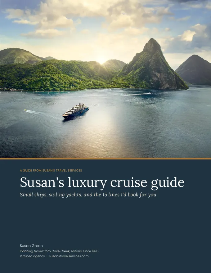 Cover of the Small Ship Luxury Cruise Guide by Susan Green, Susan's Travel Services
